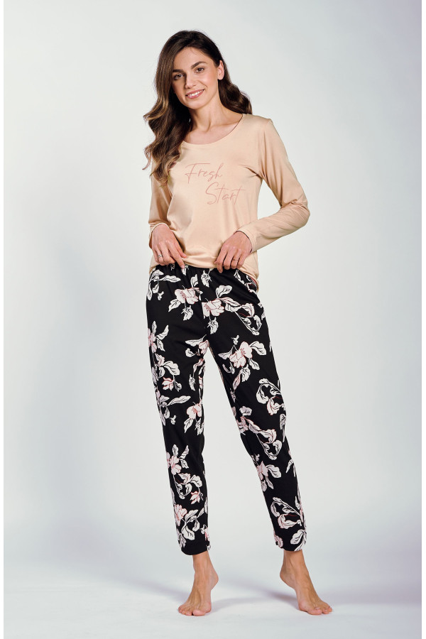 Pižama Katie 3234 Abrikoso - kreminė