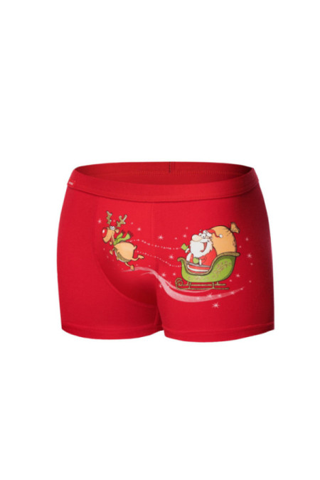 Bokseriai Santa's Sleigh 007/67 Raudona