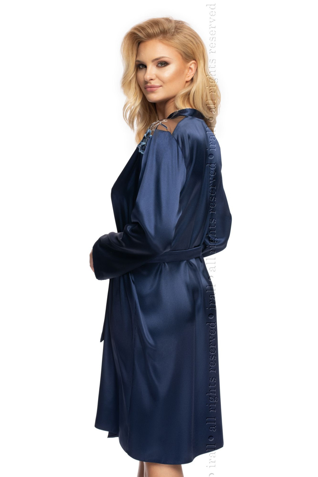 Chalatas Elodie Navy Mėlyna