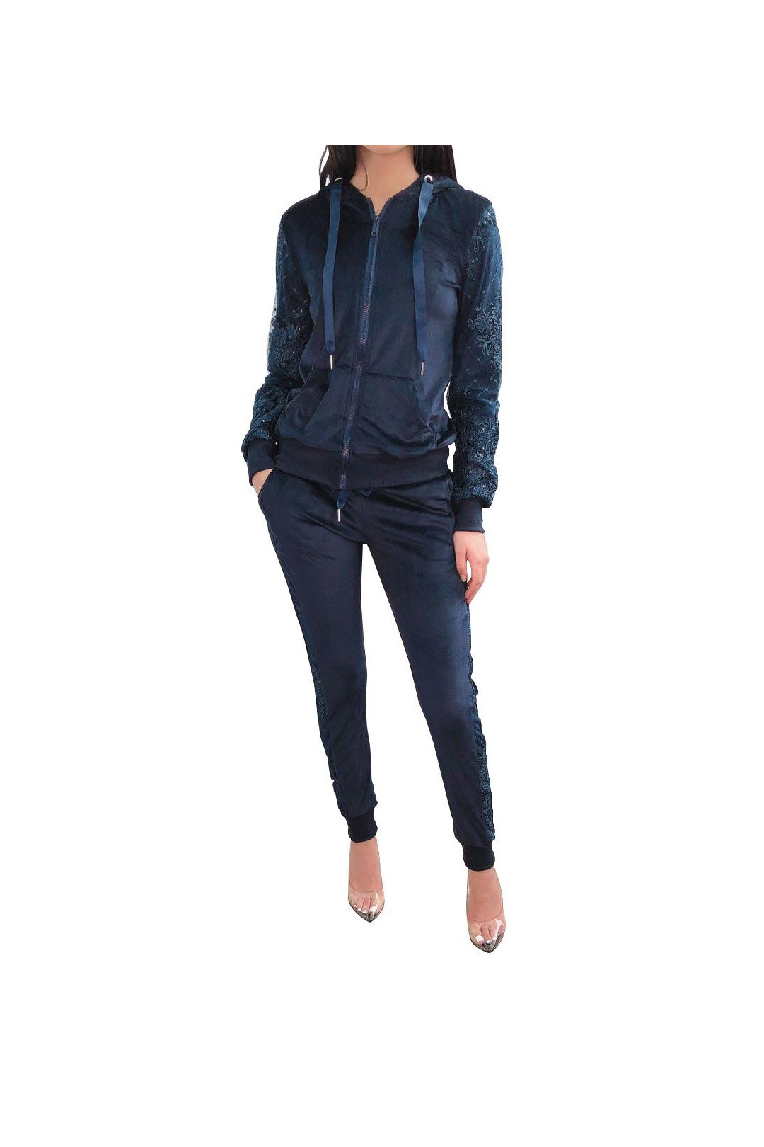 Dres welurowy 5th Avenue Royal Mėlyna WJ8798