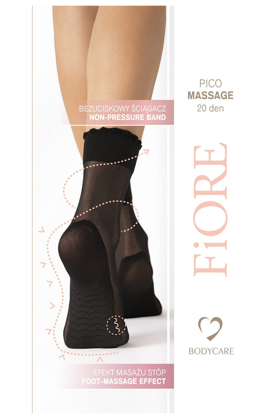 Kojinės Pico Massage 20 Den Juoda