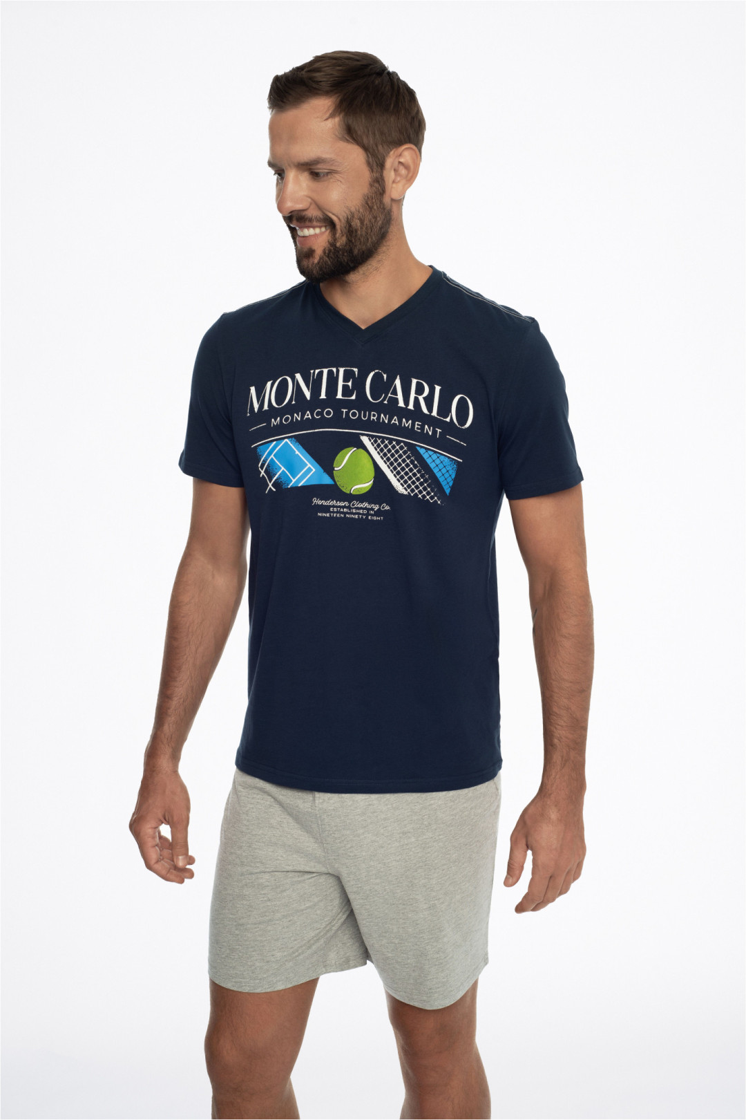 Pižama Court 41281-59X Mėlynai-Pilka