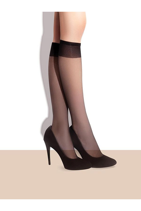 Kojinės iki kelių Pola 15 (Komplektas 2 vnt.) - pilka