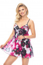 Akira II Babydoll Flowers + stringai Flowers–LiviaCorsetti LT–Naktinukai