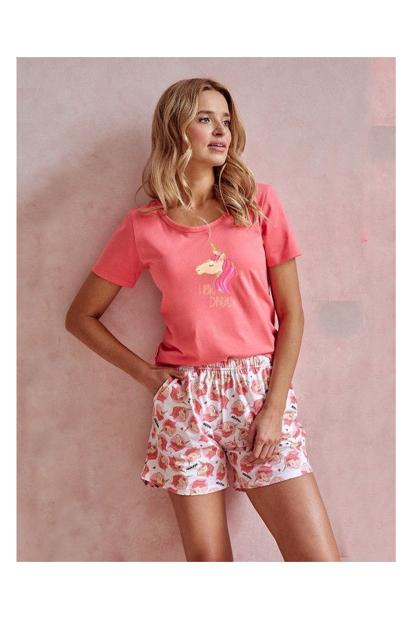 Pižama Mila 3112 - koralinė