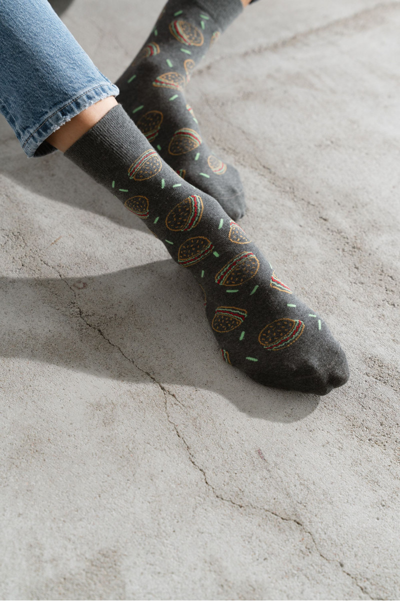 Kojinės Hamburgers 078-164 melandžas Pilka