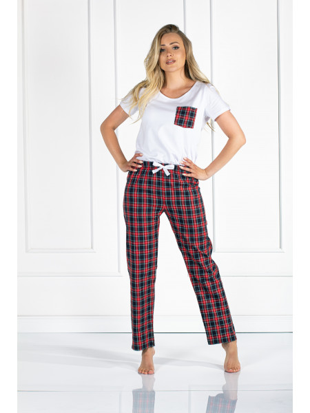 Pižama Vivienne White-Red White-Red–LiviaCorsetti LT–Pižamos moterims