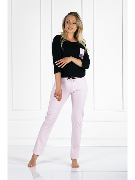 Pižama Ashley Black-Pink–LiviaCorsetti LT–Pižamos moterims