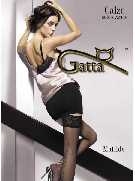 Kojinės iki pusės šlaunų Gatta Matilde Nero–LiviaCorsetti LT–Ilgos kojinės