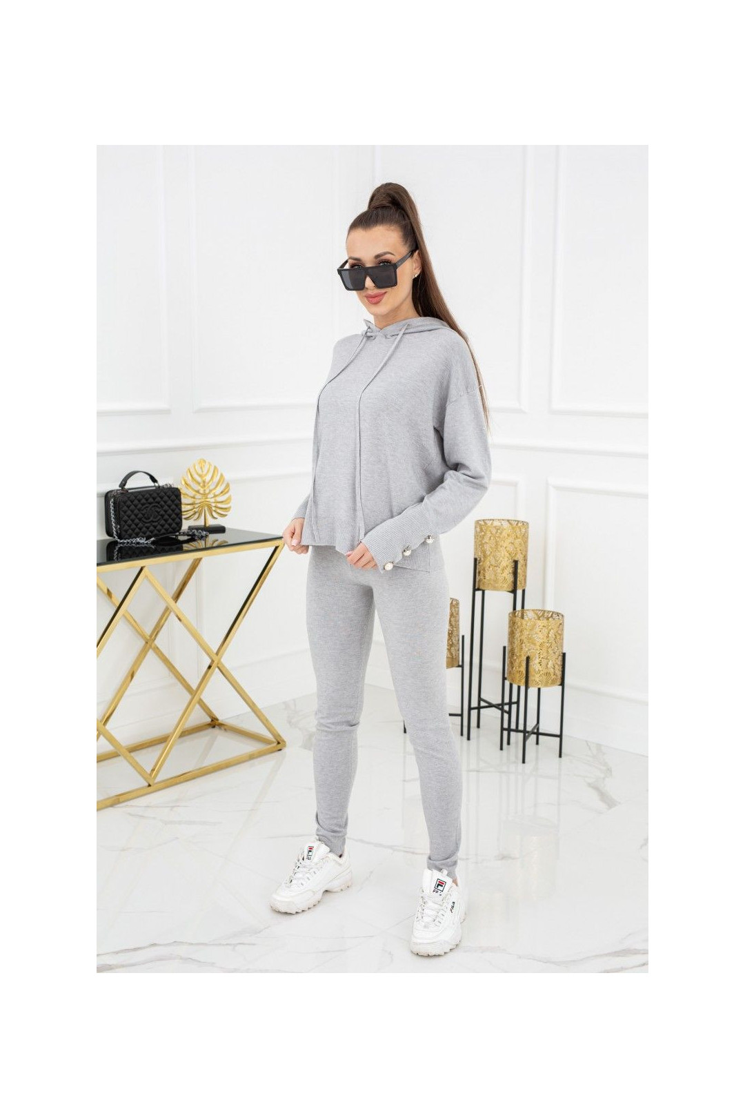 Komplektas megztas Kim Pearl Buttons PU1121 Silver