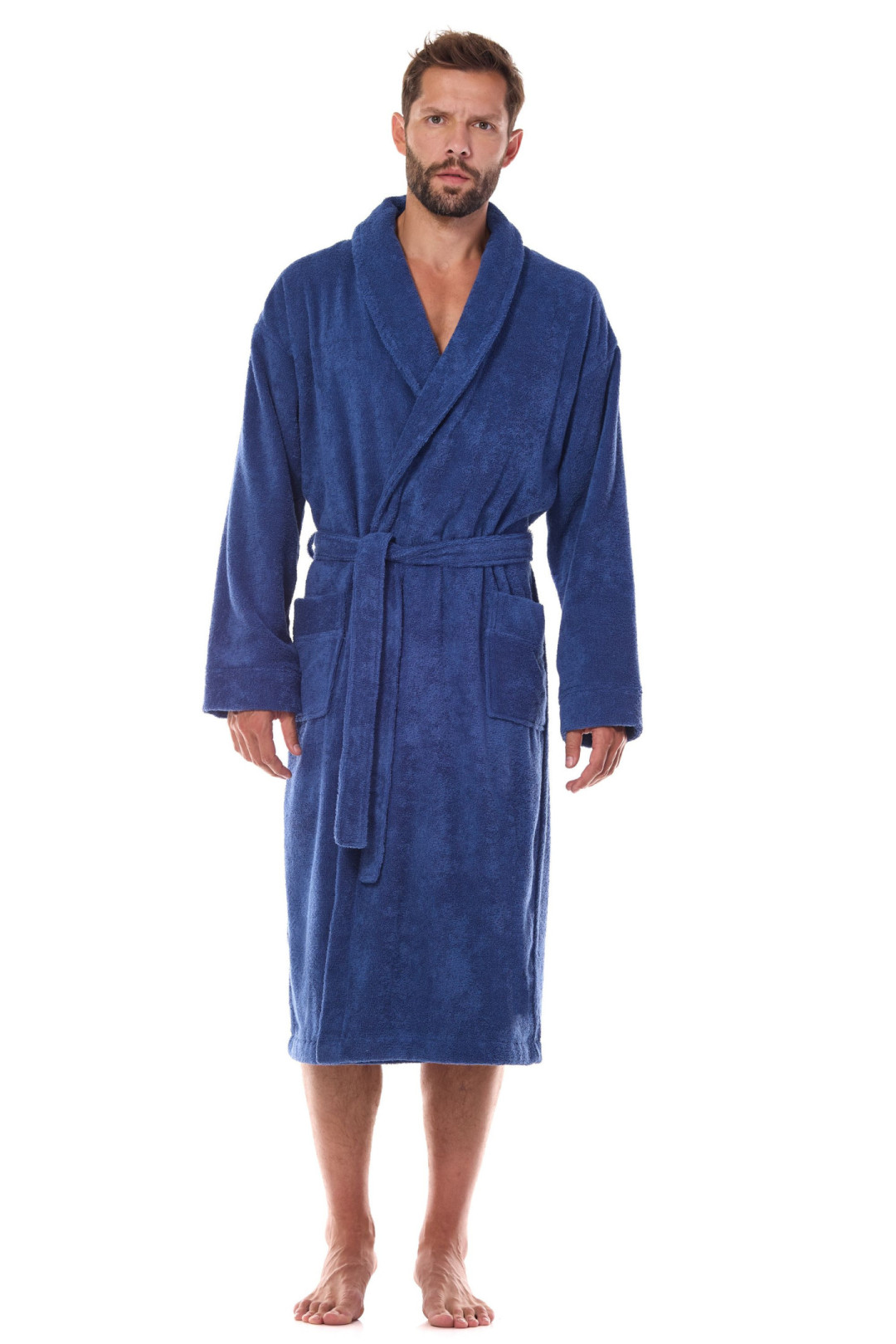 Chalatas Cotton Long 2450 Navy