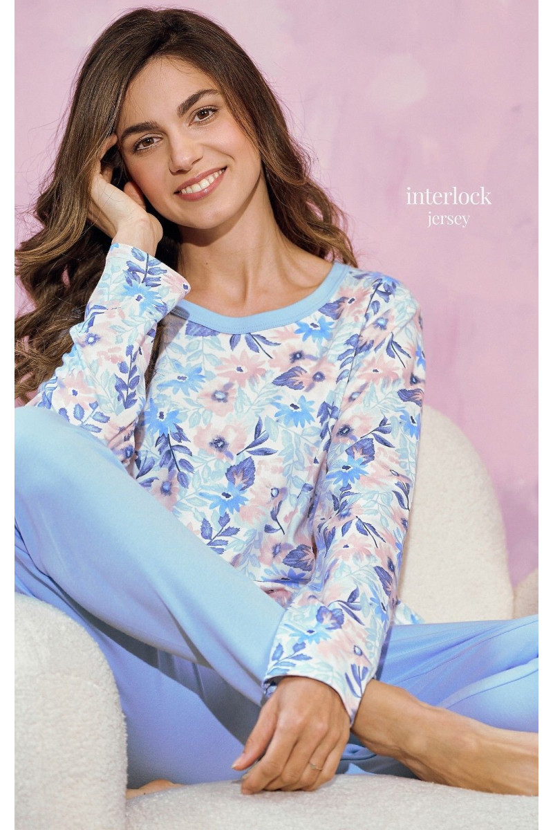 Pižama Ginny 3237 Balta-Dangiška