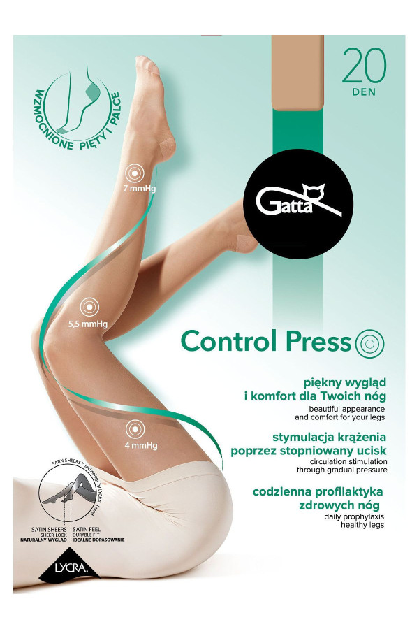 Pėdkelnės Control Press 20 Den - juoda