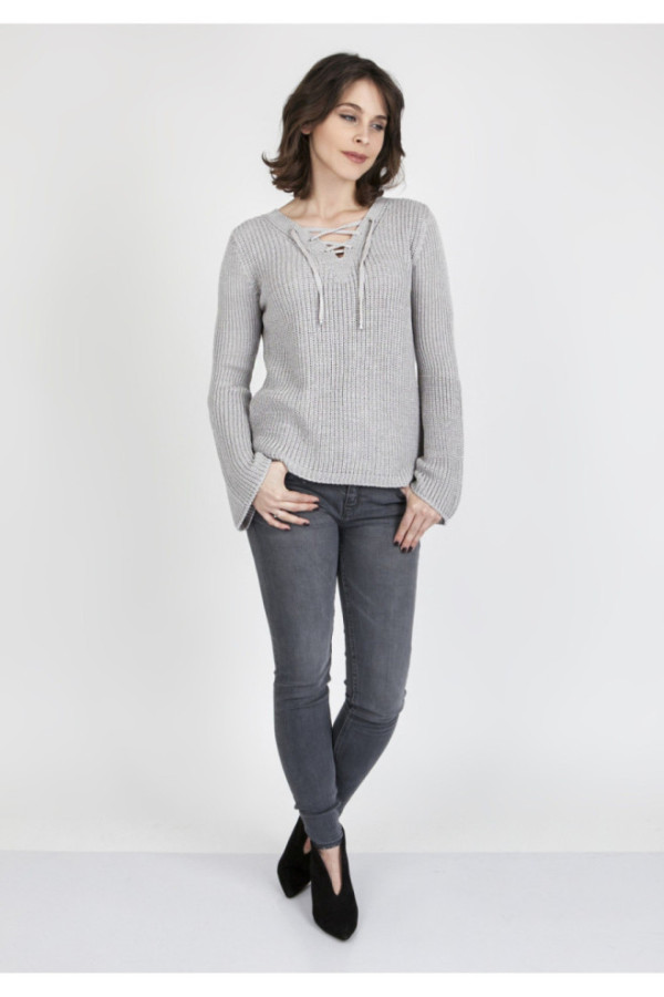 Megztinis Kylie SWE 117 Pilka