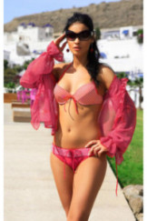 Maudymosi kostiumėlis Eva (2) Raudona