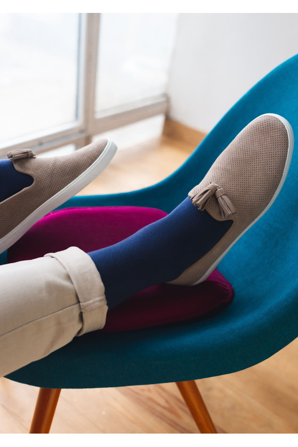 Kojinės 056-097 Jeans - mėlyna