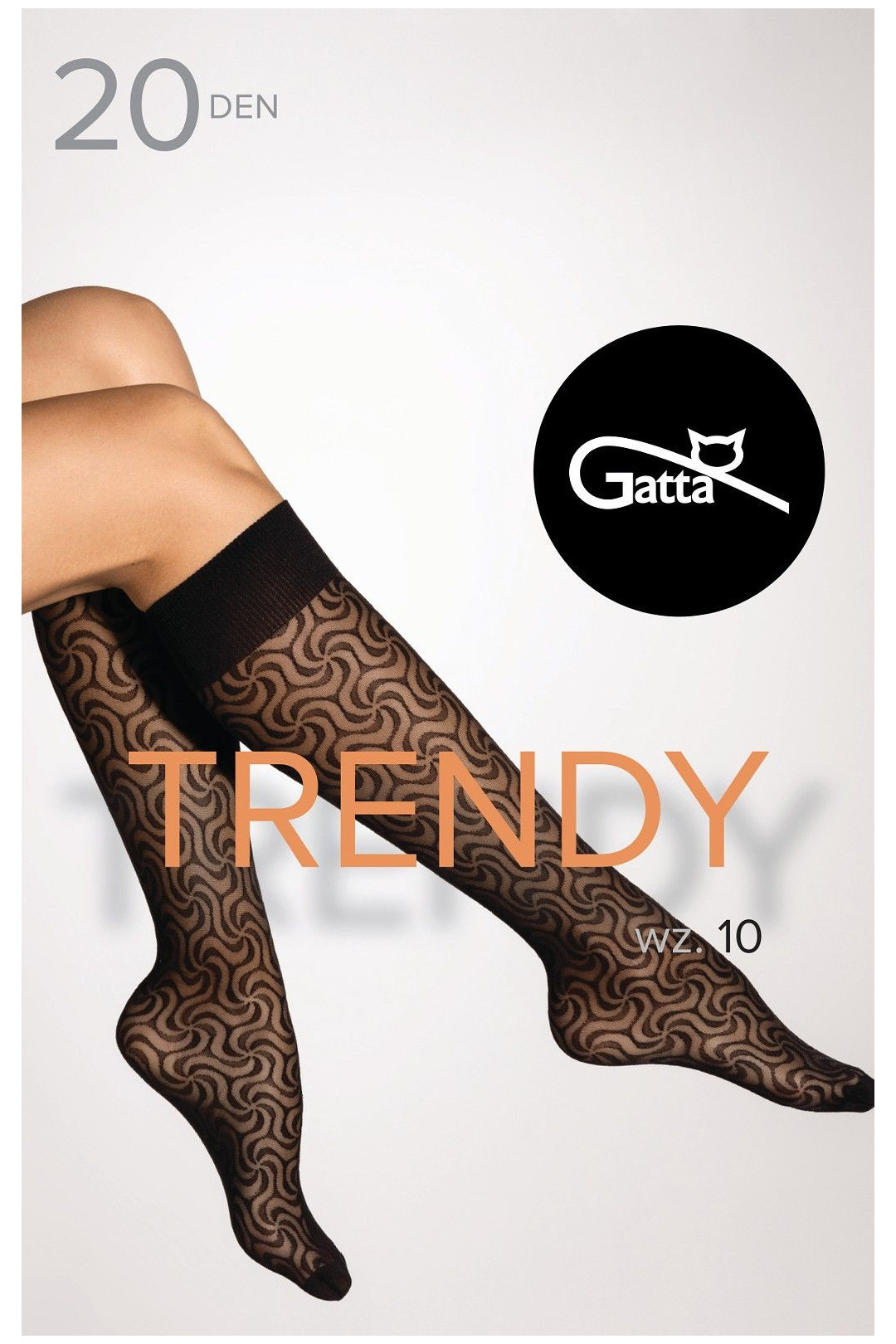 Kojinės iki kelių Trendy Line 10 Juoda