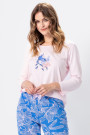 Pižama Bianka 1378 pink blue–LiviaCorsetti LT–Pižamos moterims