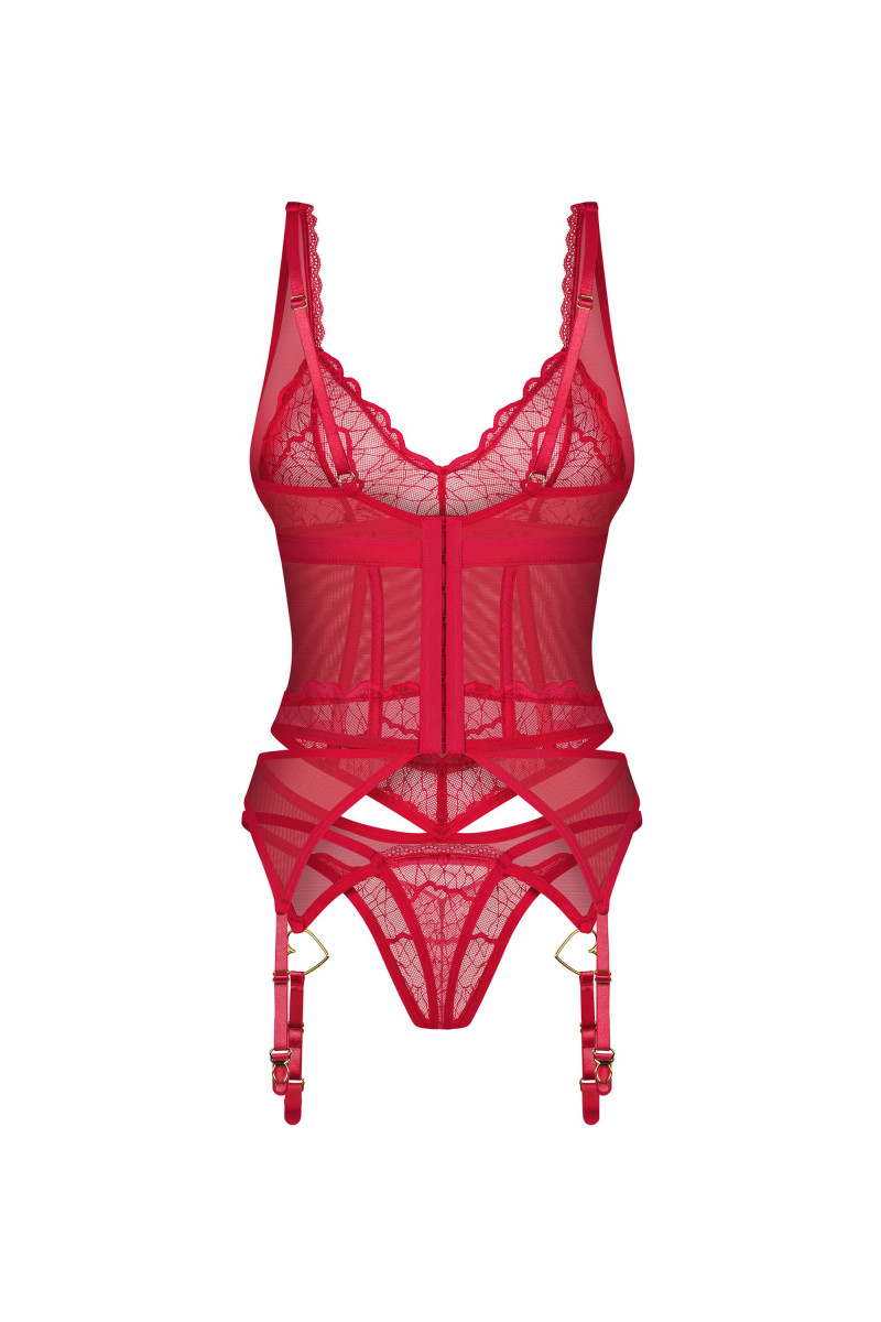 Korsetas Cupide Desir + Siaurikės (stringai)