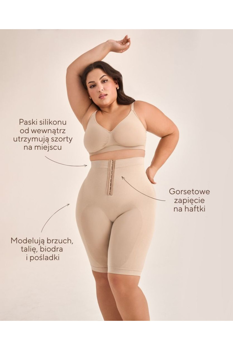Kelnaitės 1401 Shapewear Corset Shorts Natural
