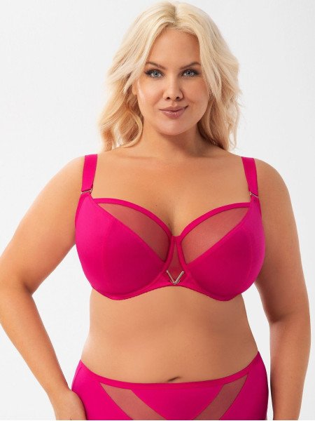 Liemenėlė K564/1 Fuksijų–LiviaCorsetti LT–Minkštos Liemenėlės